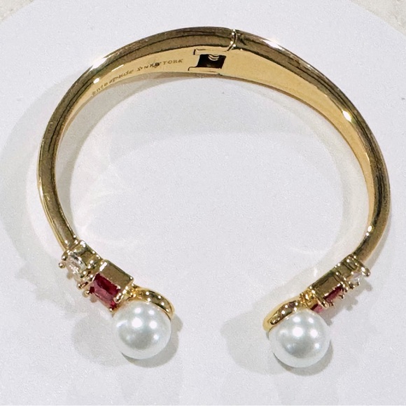 Kate Spade Pearls of Wisdom Red Bracelet NWT - Picture 4 of 4